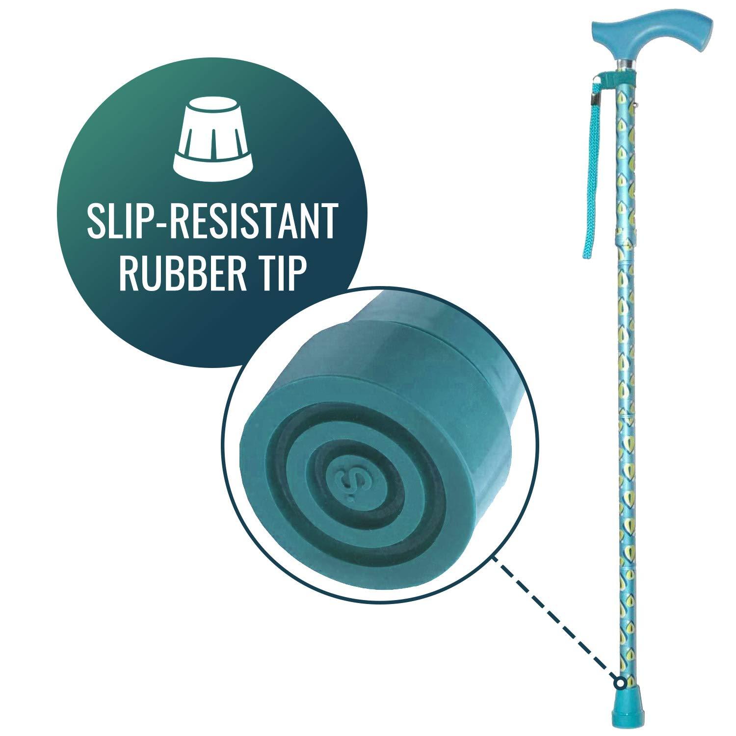 Switch Sticks Switch Sticks Walking Cane for Men or Women, Foldable and Adjustable from 32-37 Inches, FSA and HSA Eligible, Luxury Thames