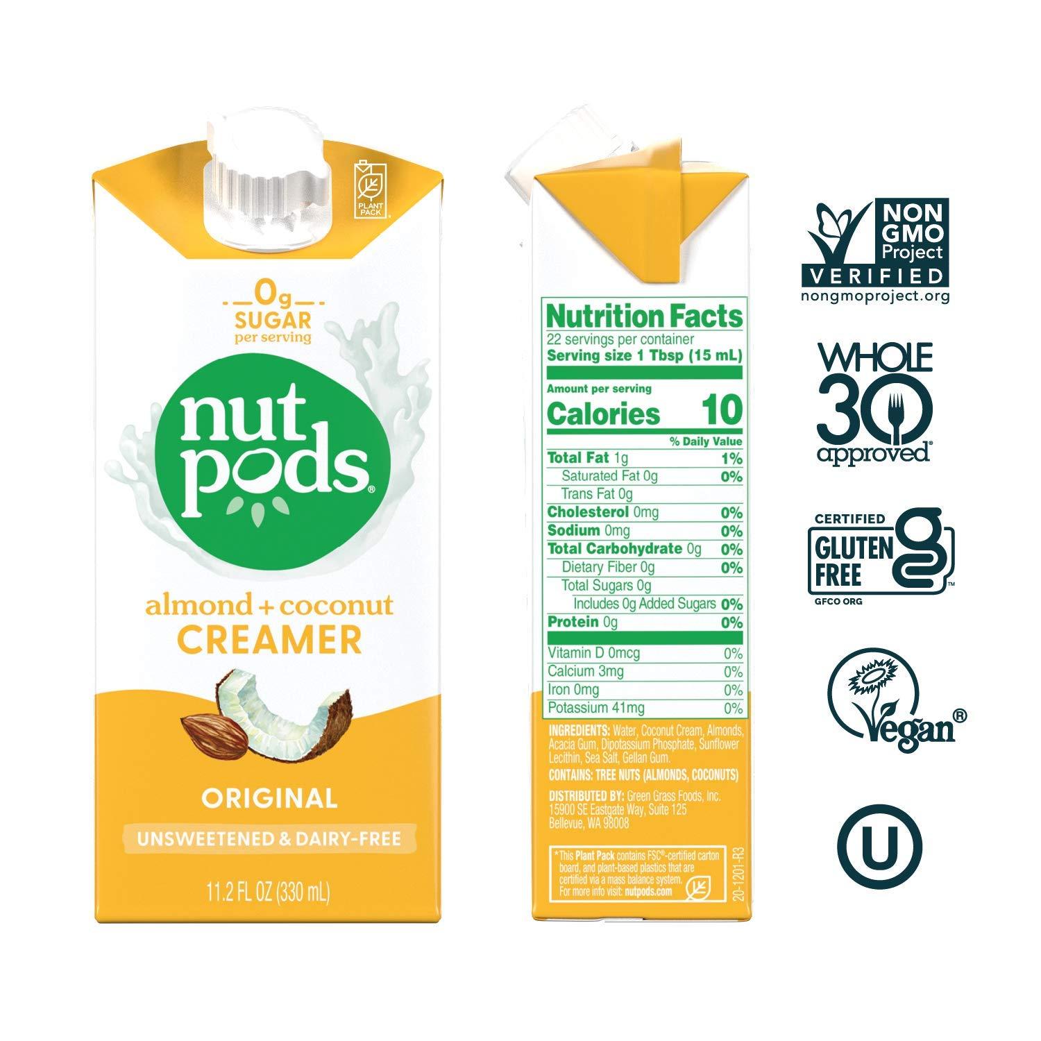 nutpods nutpods Non Dairy Coffee Creamer Bundle: a 4 pack of our Original creamer and a 4 pack of our Hazelnut creamer.