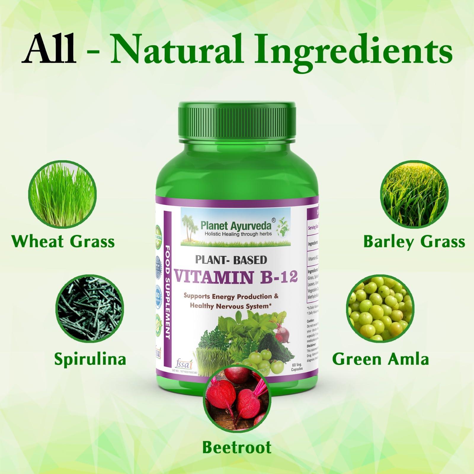 Planet Ayurveda Planet Ayurveda Plant Based Vitamin D3 Organic, Healthy Bones, Immunity, Mood, for Women, Men, Children, 60 CT (30-60 Days) (Pack of 1)