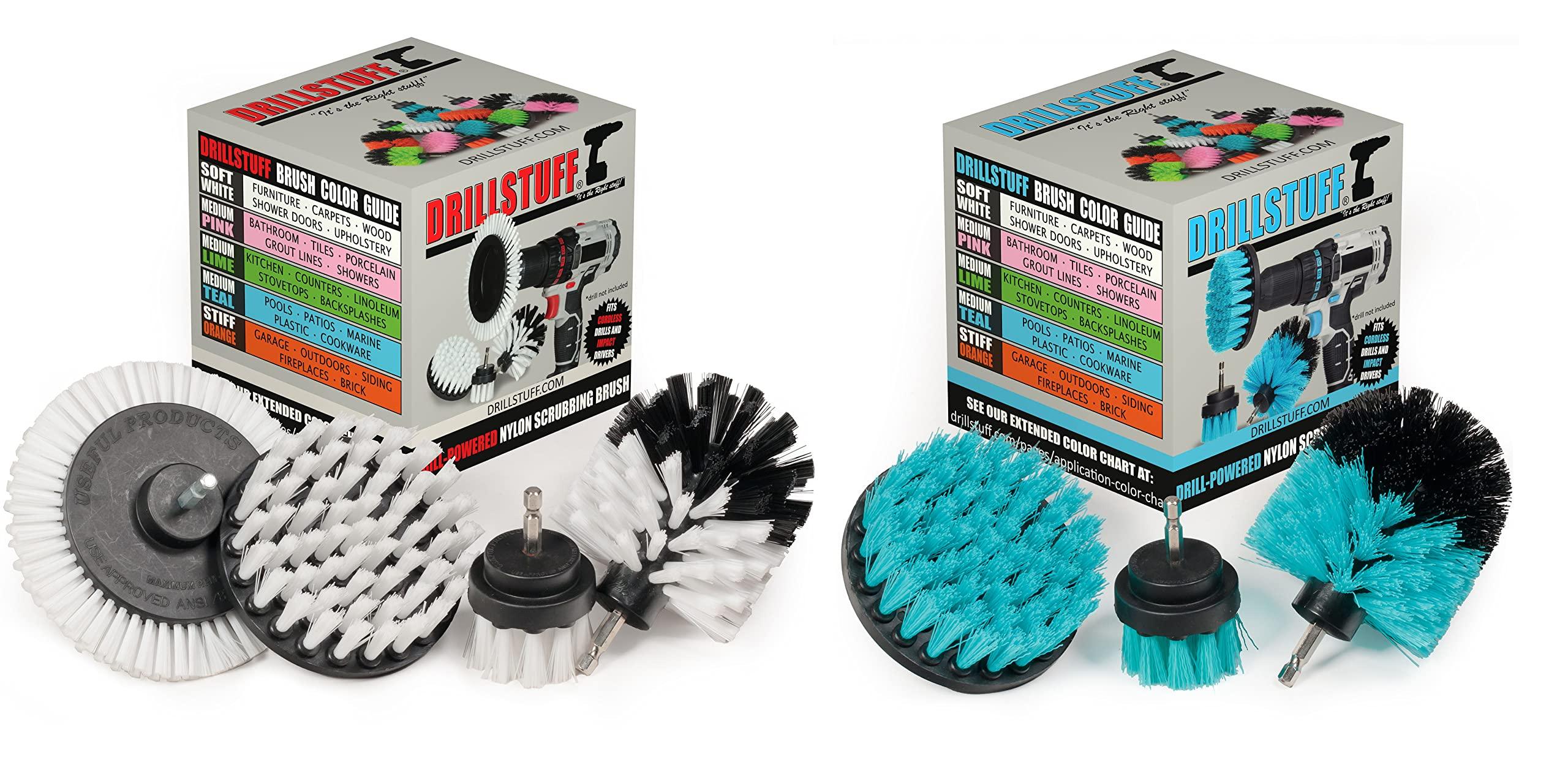 Drillstuff Drillstuff 7 Piece Bundle - Automotive Cleaning - Wheel Cleaner - Upholstery Brush - Carpet Cleaning Brushes - Pool Accessories - Bathroom Cleaning - Shower Cleaner - Toilet Brush