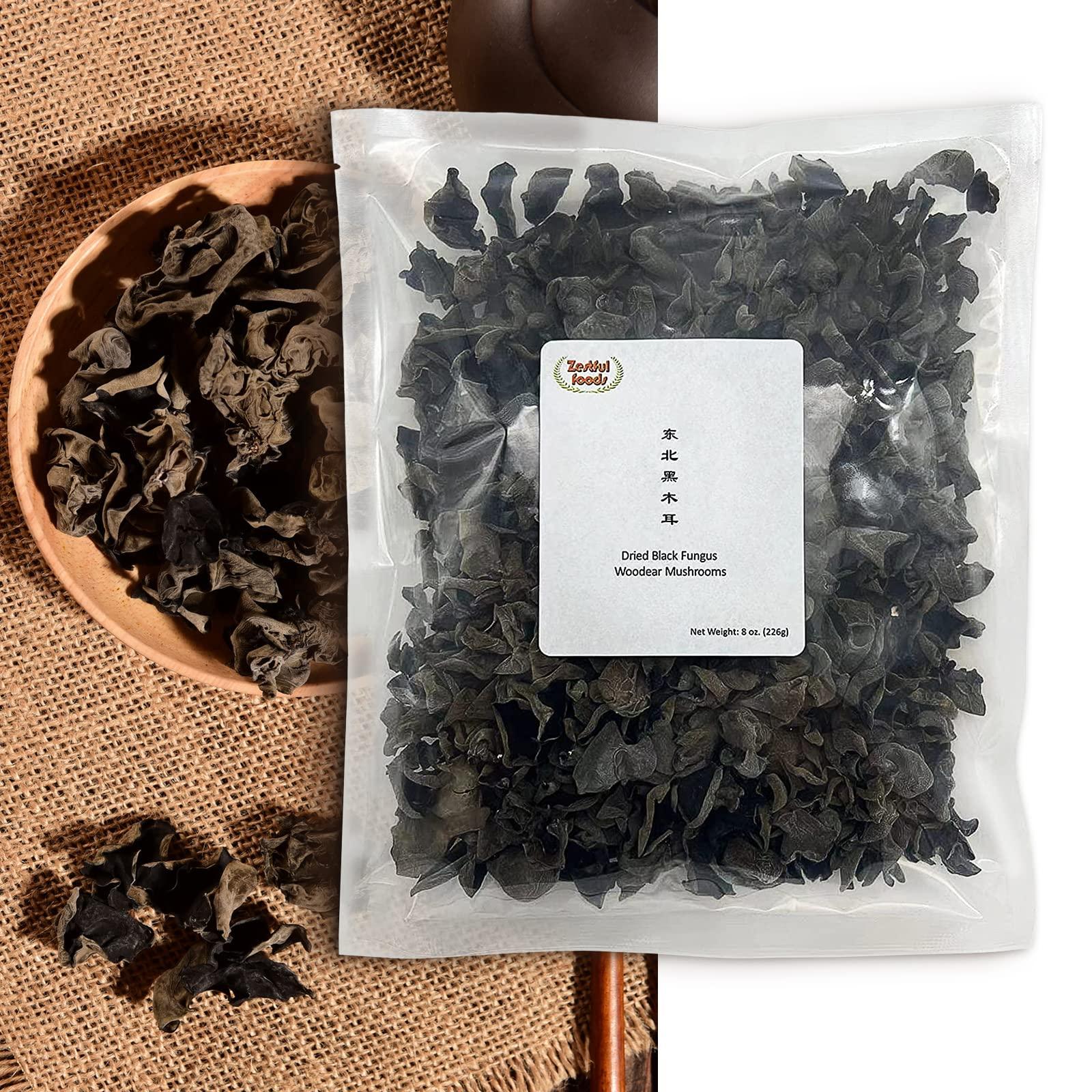 Zestful Foods Zestful Foods Premium Dried Black Fungus Dried Wooder Mushroom(black fungus mushroom) All Natural,Gluten-Free 8 Oz.