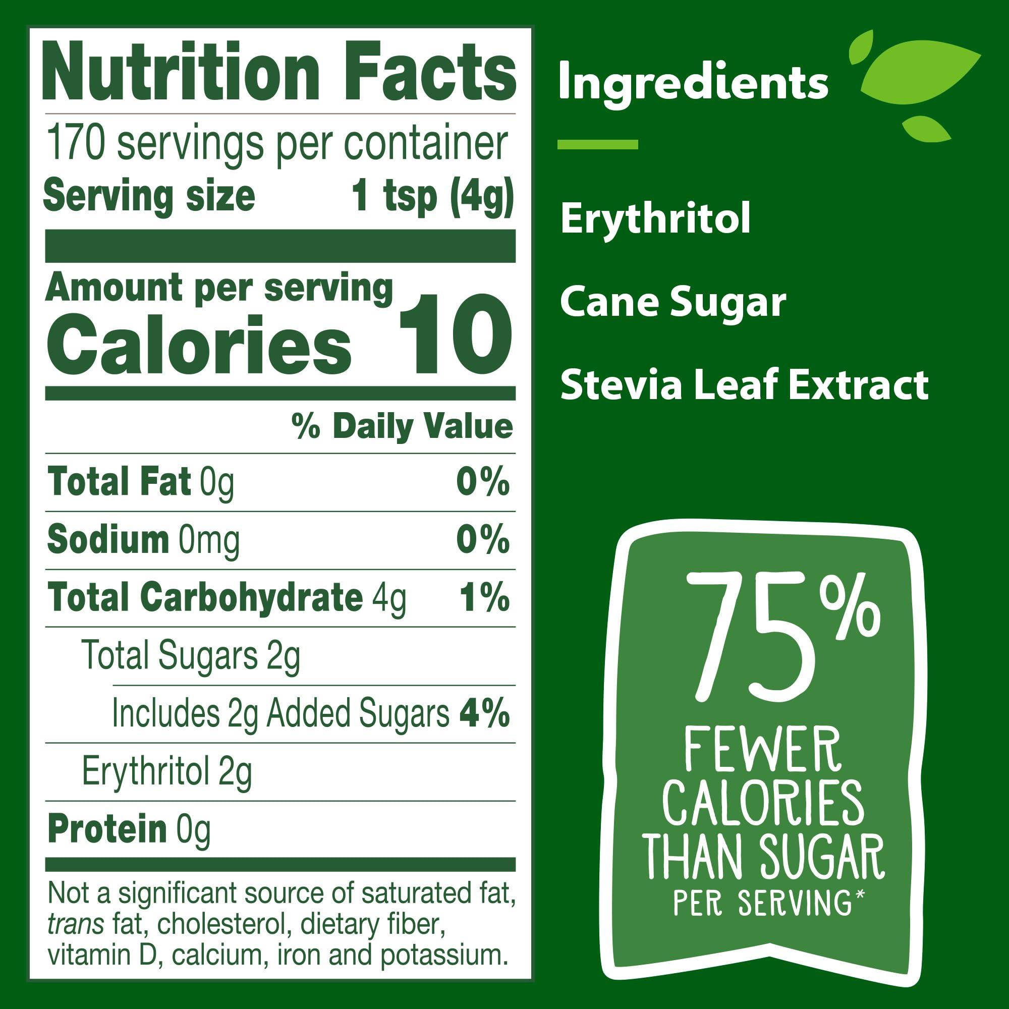 Truvia Truvia Cane Sugar Blend, Natural Stevia Sweetener and Cane Sugar, 24 oz
