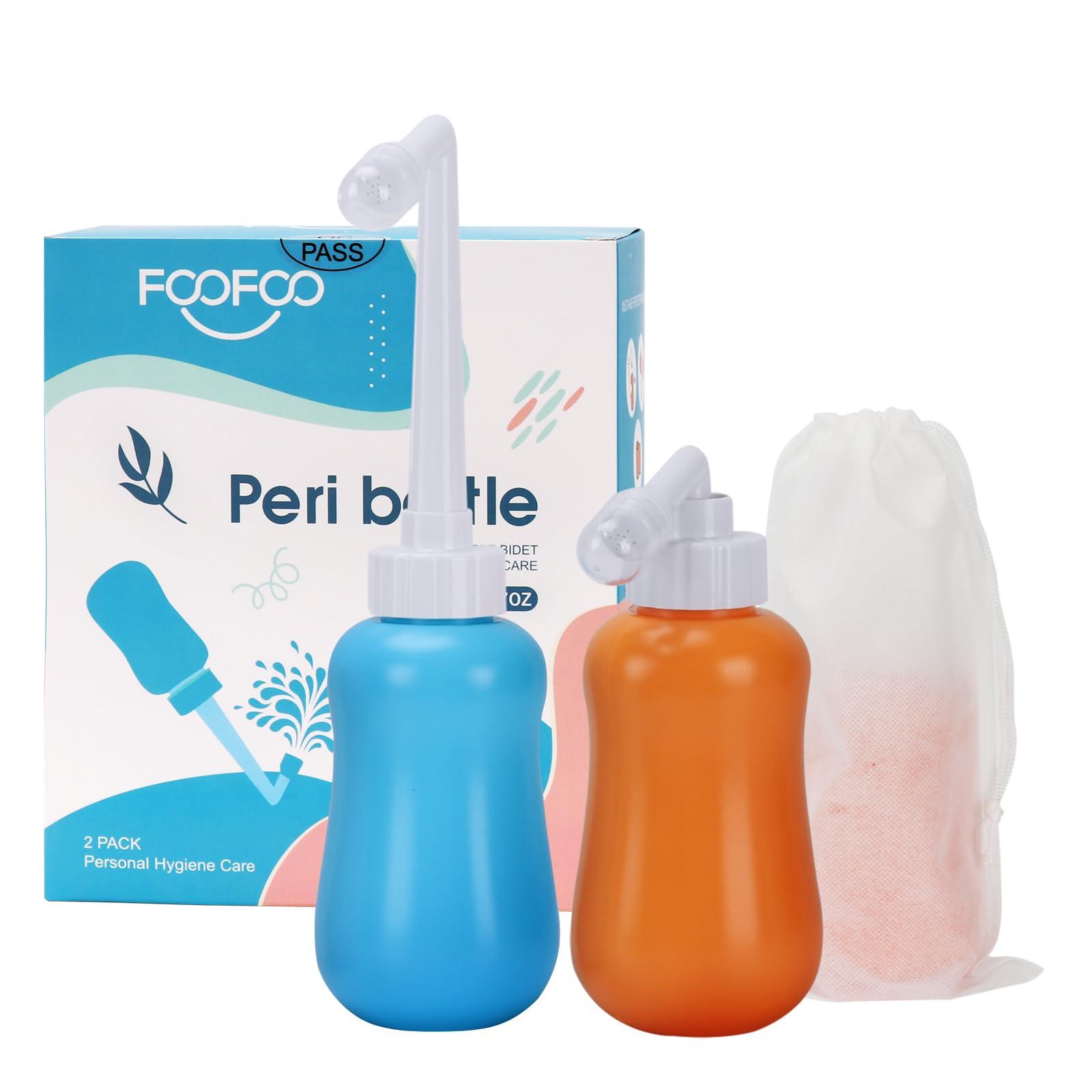 FOOFOO 2 Pack Peri Bottle for Postpartum Care, Perineal Recovery and Cleansing After Birth, Personal Hygiene Bidet, 12.7OZ