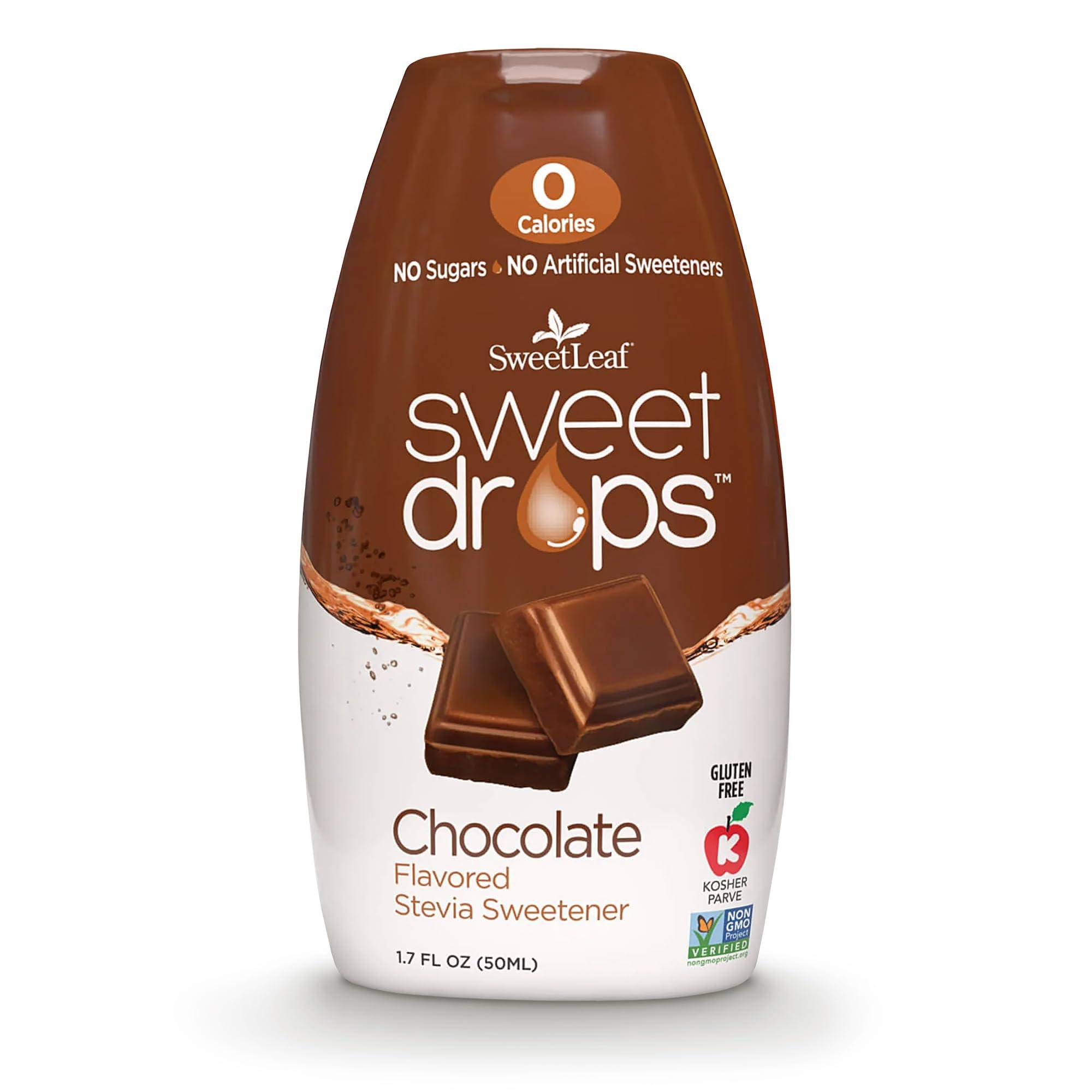 SweetLeaf SweetLeaf Sweet Drops - Flavored Stevia Liquid Sweetener, Stevia Extract, Zero Calories, Gluten Free, Keto Friendly, Non GMO, Natural Flavors, Sugar Alternative - Chocolate, 1.7 Fl Oz (Pack of 1)