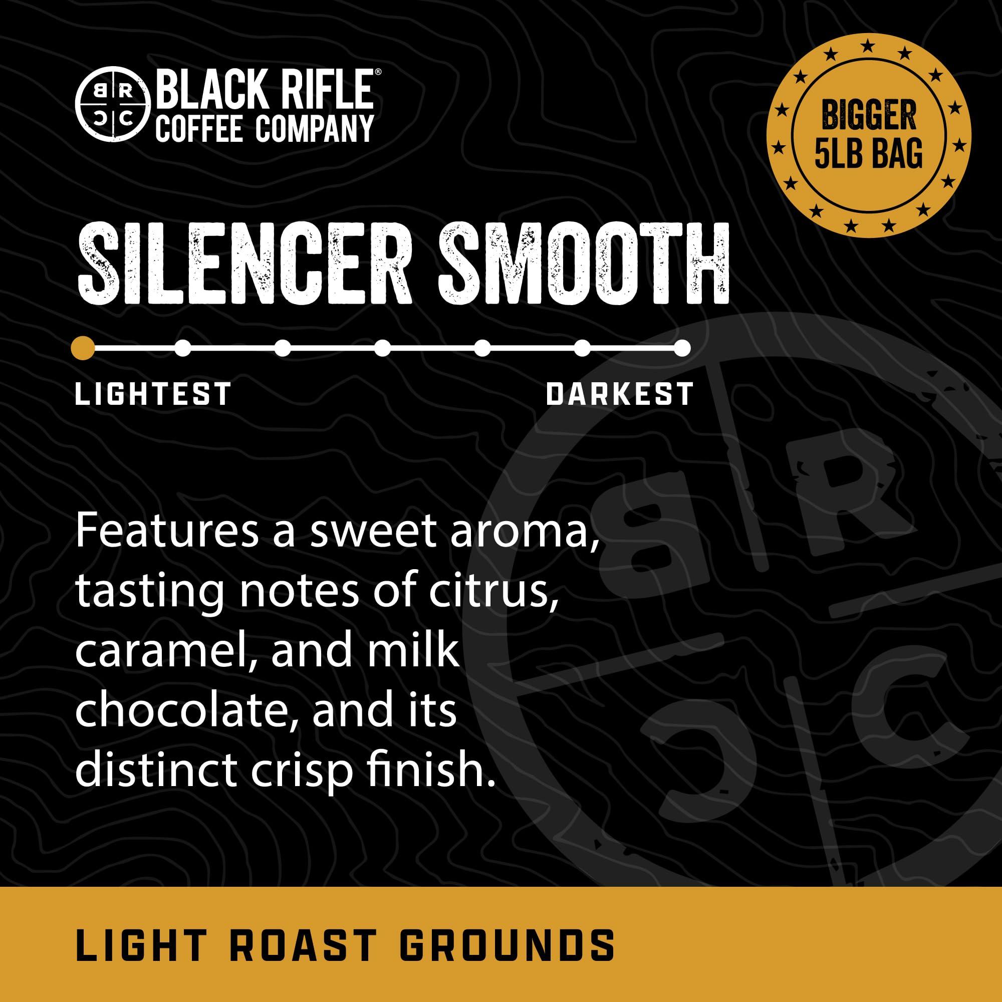 Black Rifle Coffee Company Black Rifle Coffee Company Silencer Smooth, Light Roast Ground Coffee, 5 lb Bag
