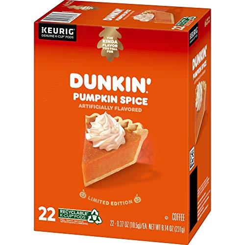 Dunkin\' Dunkin\' Pumpkin Spice Flavored Coffee, 22 Keurig K-Cup Pods