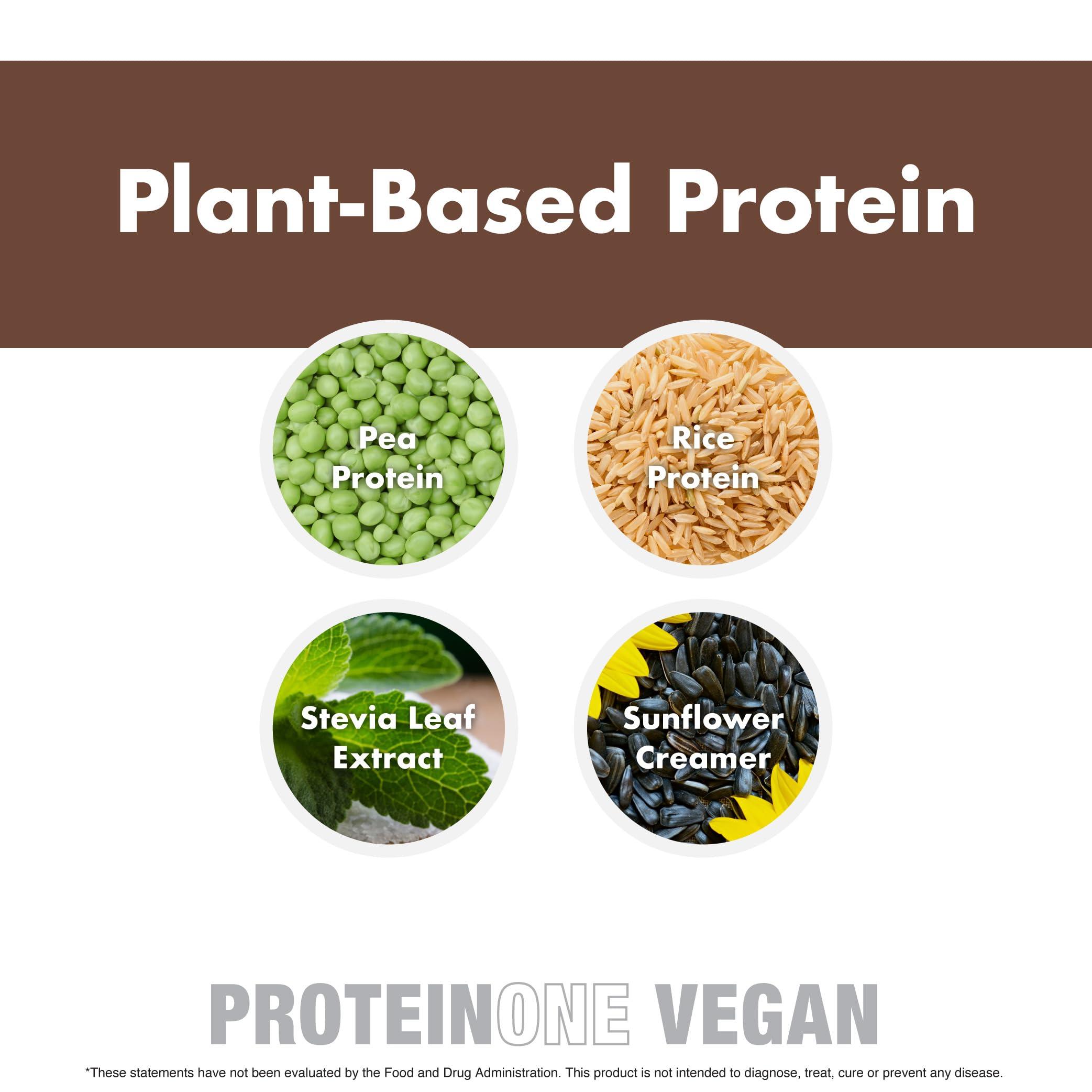 NutraOne NutraOne ProteinOne Vegan Plant-Based Protein Powder Vegan Protein Powder, Dairy-Free, Pea and Rice Protein Powder (30 Servings - Cookie Butter)