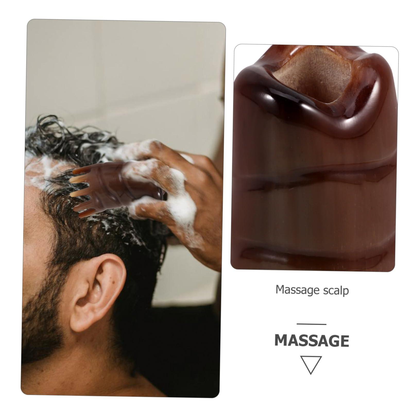 SEWOART SEWOART Bamboo Hair Washing Tool for Head Massage Scalp Massage Brush Massage Comb Scalp Portable Shampoo Brush Hair Cleansing Brush