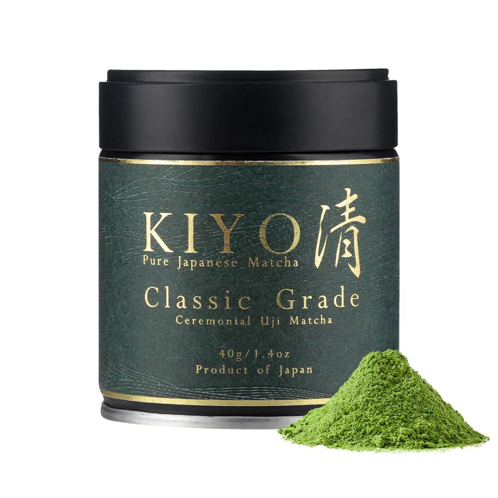 Kiyo Matcha Kiyo Matcha Classic Grade Hatsumukashi Ceremonial Uji Matcha - Pure Japanese First Harvest Ceremonial Grade Matcha Green Tea Powder from Uji, Japan (40g/1.41oz)