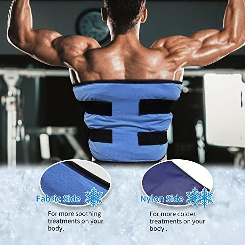 MR.ICE Extra Large Ice Pack for Injuries Reusable - Gel Cold Pack Compress Therapy for Pain and Injuries of Back, Knee, Shoulder, Hip, Ankle, Neck, Elbow, Wrist - Hot & Cold Therapy Gel Pack - 15\" x 23.4\"