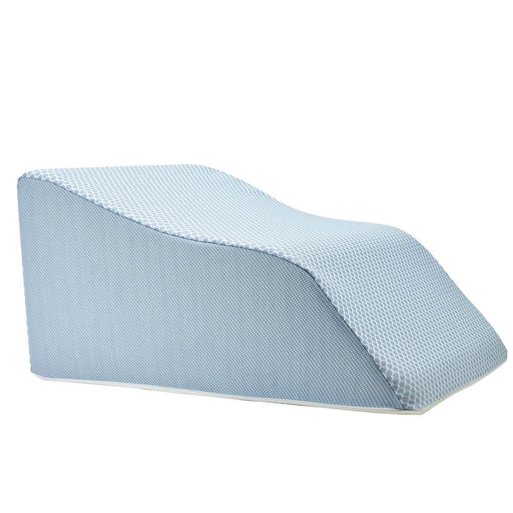 Lounge Doctor Lounge Doctor Elevating Leg Rest Wedge Pillow with Memory Foam, Light Blue, Small, Wide