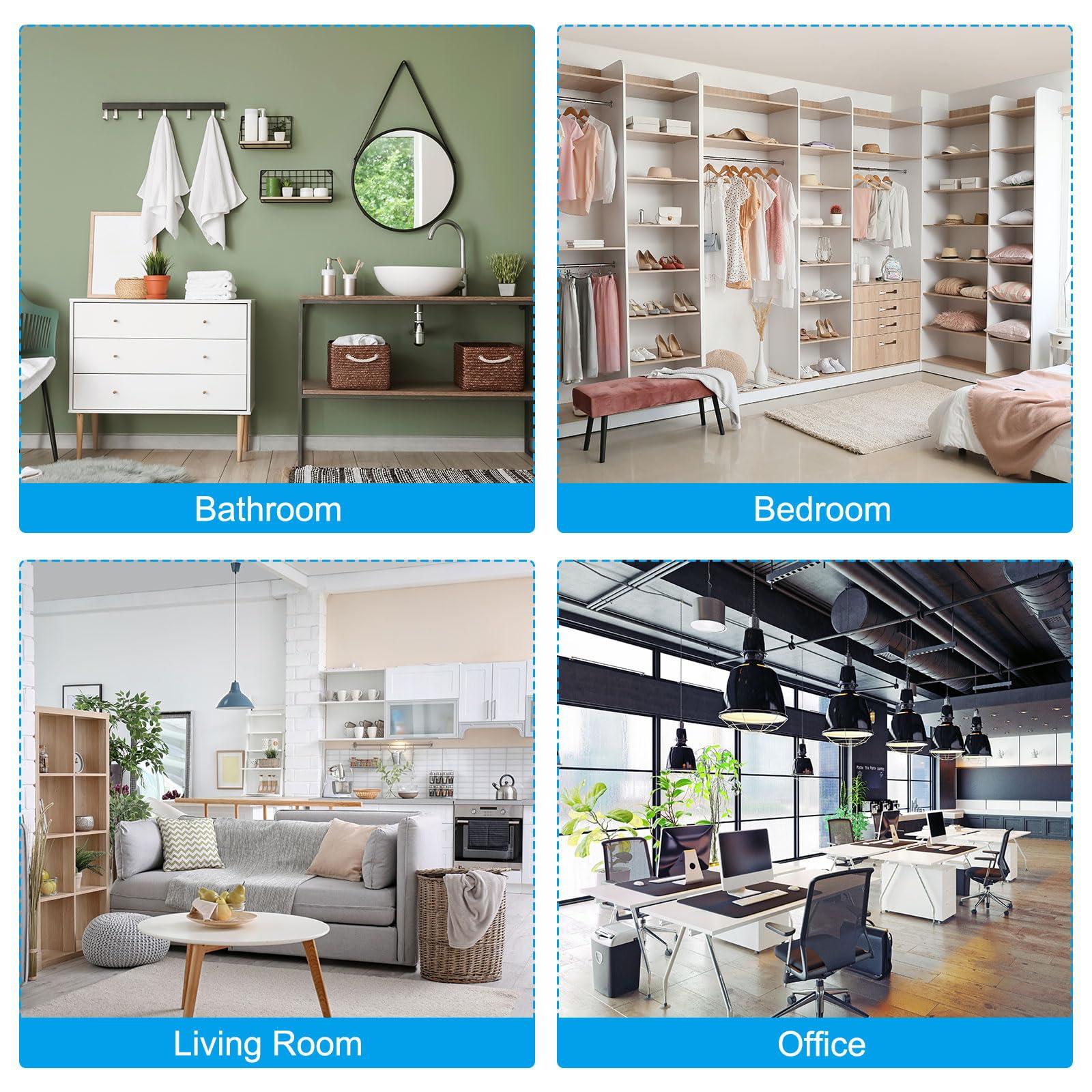 PATIKIL PATIKIL 4 Gallon Trash Bags, 5 Rolls / 100 Counts Thicken Rubbish Bags Portable Small Garbage Bags for Office Bedroom Kitchen, White