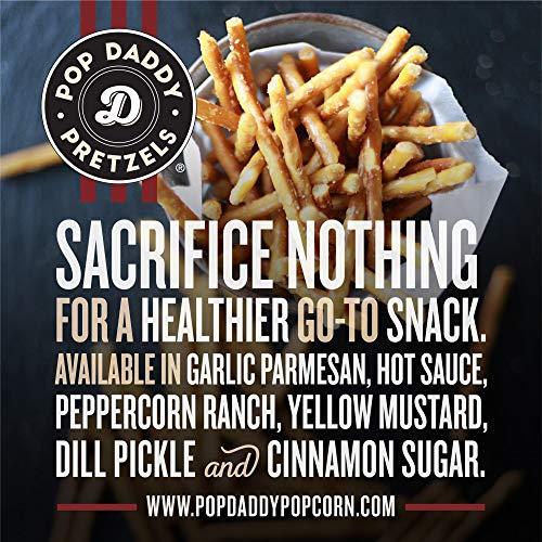 POP DADDY ·POPCORN· Pop Daddy Flavored Pretzels Sticks | Hot Sauce Flavor | 3oz Healthy Gourmet Pretzels Snacks | 15 Pack