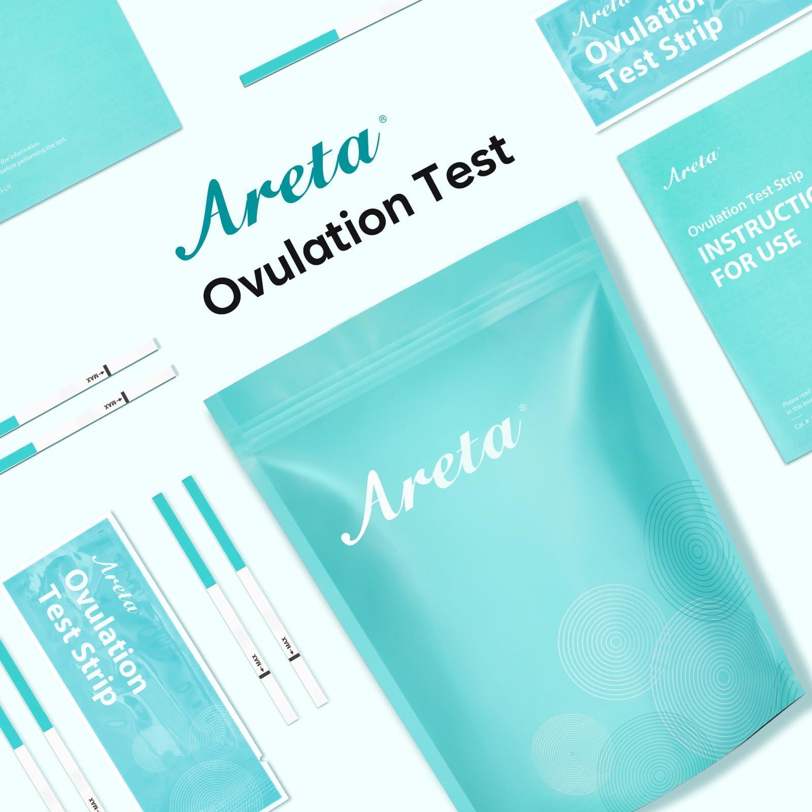 Areta Areta Ovulation Test Strips Kit: 30 Tests | Accurate & Reliable for Women | Fast & Convenient Fertility Tracking | High Accuracy Ovulation Test Kit