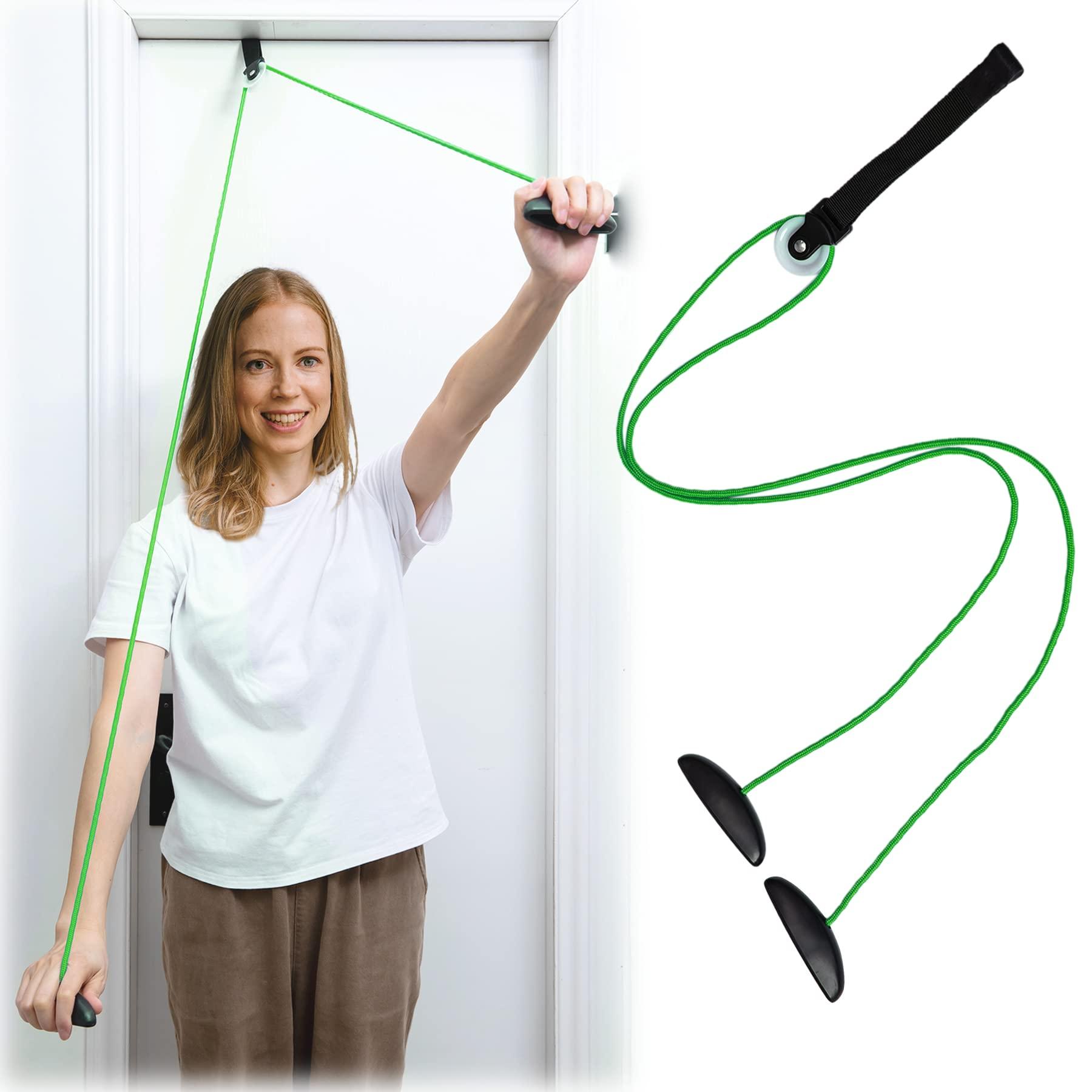 Hshbxd Shoulder Pulley Over The Door Physical Therapy System, Exercise Pulley, Alleviate Shoulder Pain and Facilitate Recovery from Surgery (Green)