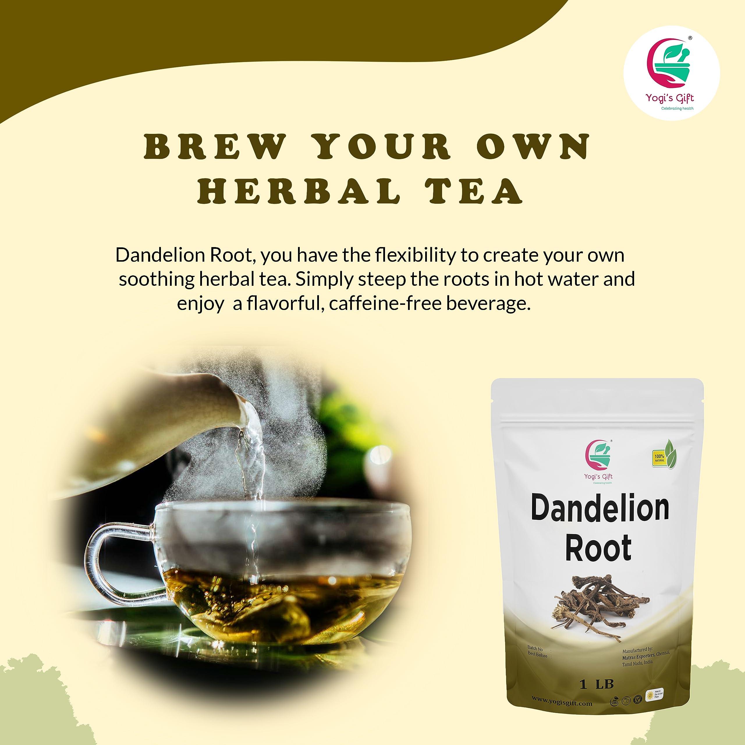 YOGIS GIFT  Celebrating health Dandelion Root 1 LB | Raw and Whole root | by Yogi\'s Gift
