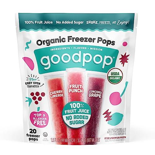 GOODPOP GoodPop Organic Freezer Pops - 100% Juice, No Added Sugar - 20ct - 2 Pack