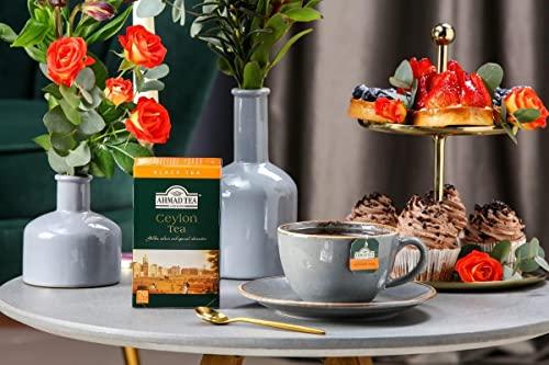 Enjoy Better Coffee Ahmad Black Tea Classic Variety Pack with English Breakfast, English Tea No.1, Darjeeling Tea, Ceylon Tea, Earl Grey Tea & Cardamon Tea, 20 bags each (Pack of 6)