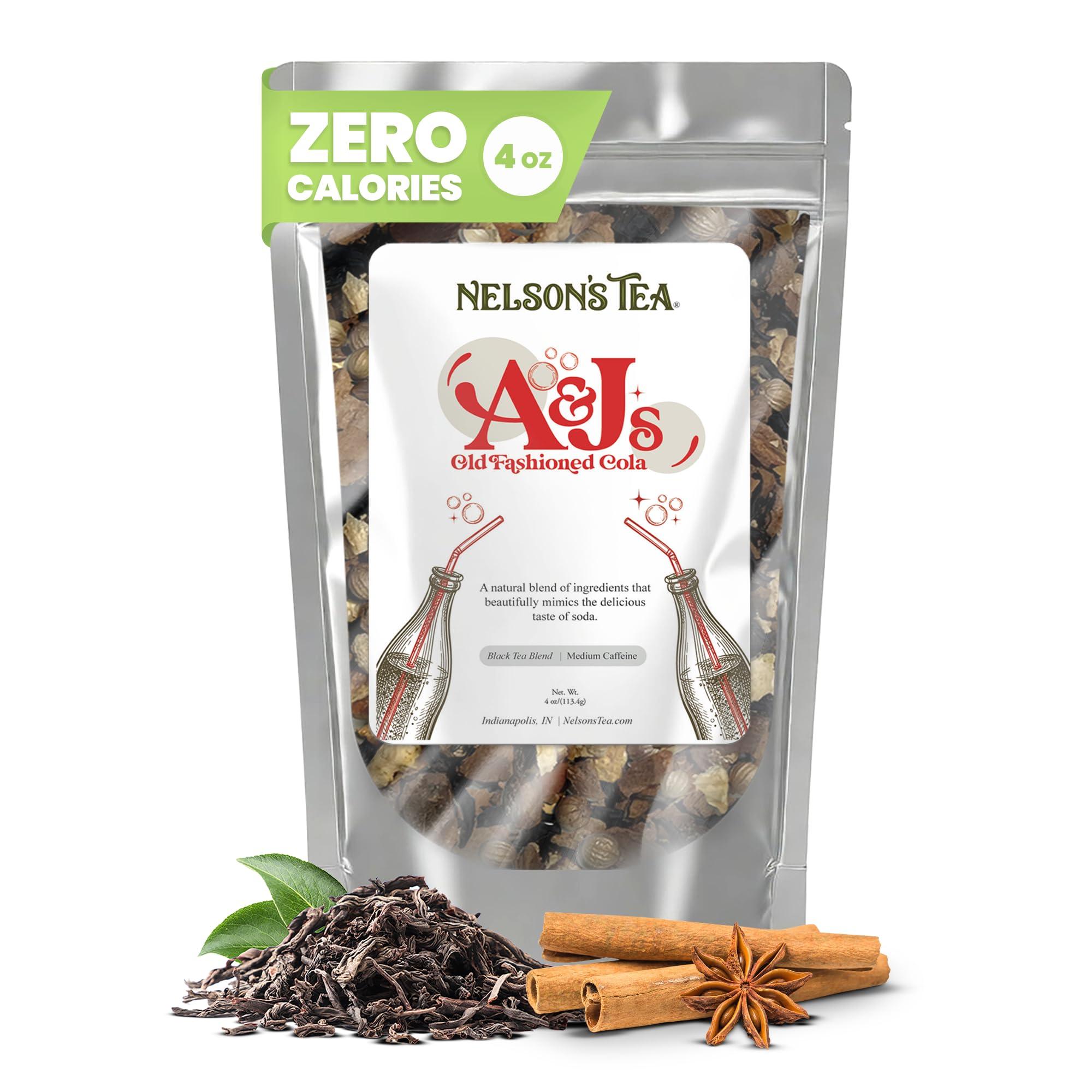 Nelson\'s Tea Nelson\'s Tea - A&J\'s Old Fashioned Cola Tea - Chicory Root, Cinnamon, Black Tea, Coriander, Lemon Peel, Orange Peel and Natural Flavoring - 4 Oz