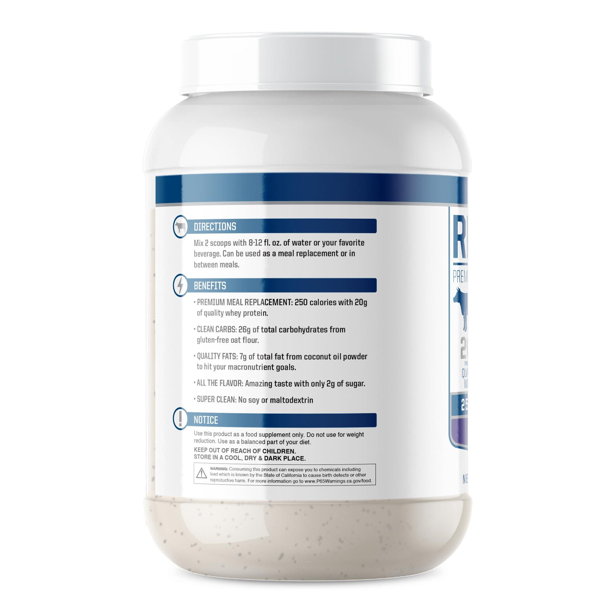 NutraOne Nutrition Real Meal by NutraOne - Perfect Meal Replacement Powder for Everyday Goals | Including Whey Protein, Coconut Oil, and Gluten-Free Oats* (Blueberry 2.6 lbs.)