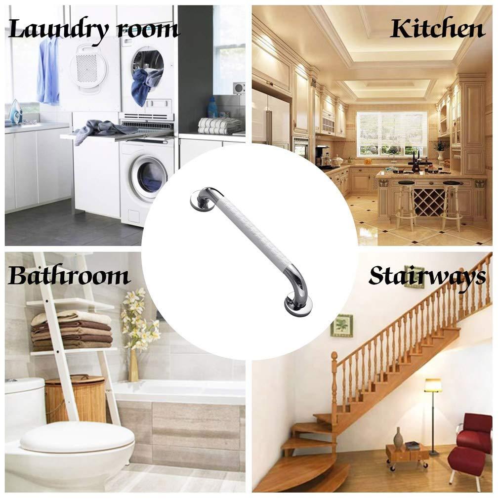 TenNuoDa Grab Bar Bathroom Safety Hand Rail 22-Inch Chrome Grab Bars for Bathtubs and Showers, 304 Stainless Steel Handrail with Nylon Handle Grab Bars for , Handicap Rails Elderly Children Grab Bars Armrest C