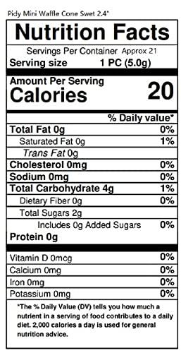 Creative Gourmand Pidy 2.4" Mini Waffle Cone - 21ct