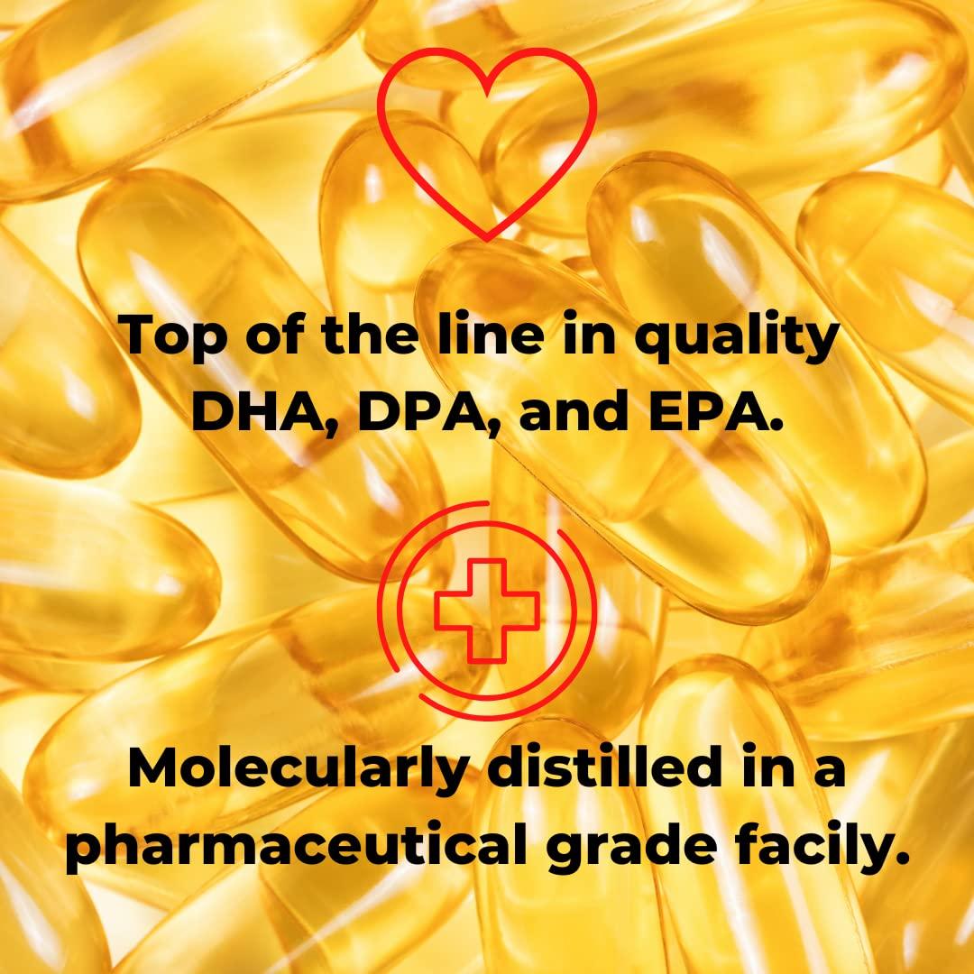 Wonder Laboratories Wonder Laboratories EZ Omega-3 Atlantic Menhaden Fish Oil Supplement 2000 mg, Burpless, Made in The USA, Perfect Balance of EPA+ DHA + DPA 180 Softgels