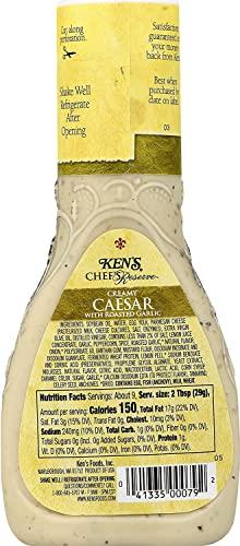 Ken's Steak House Ken's Steak House Chef's Reserve Creamy Caesar with Roasted Garlic Dressing (9 Fl Oz (Pack of 2))