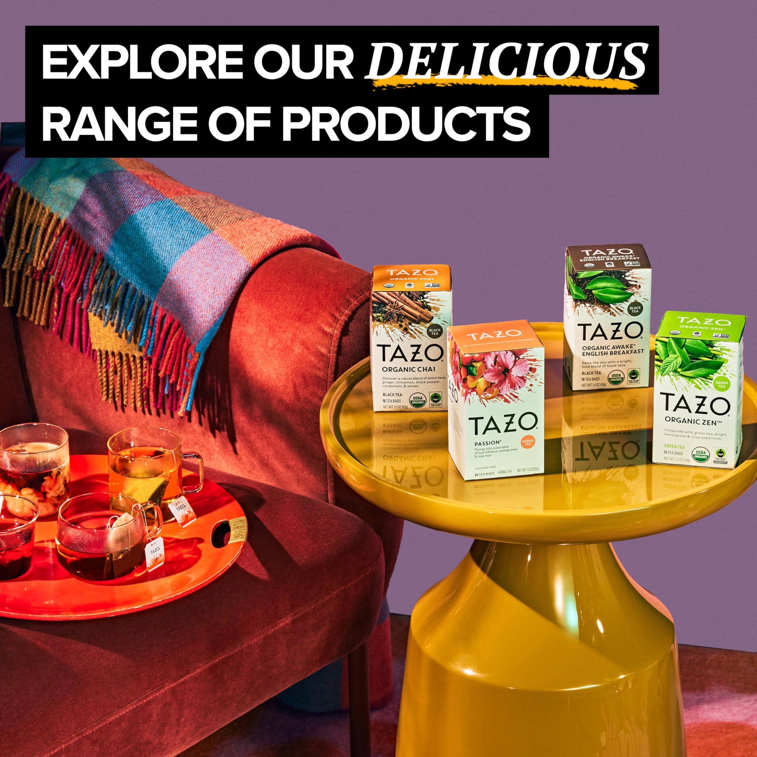 TAZO TAZO Organic Earl Grey Tea Bags, Smooth and Caffeinated, 96 Total Tea Bags (16ct - Pack of 6)\"