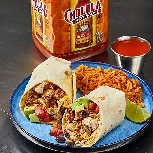 Cholula Cholula Original Hot Sauce, 64 fl oz - One 64 Fluid Ounce Bulk Container of Hot Sauce with Mexican Peppers and Signature Spice Blend, Perfect with Tacos, Eggs, Wings, Chicken and More
