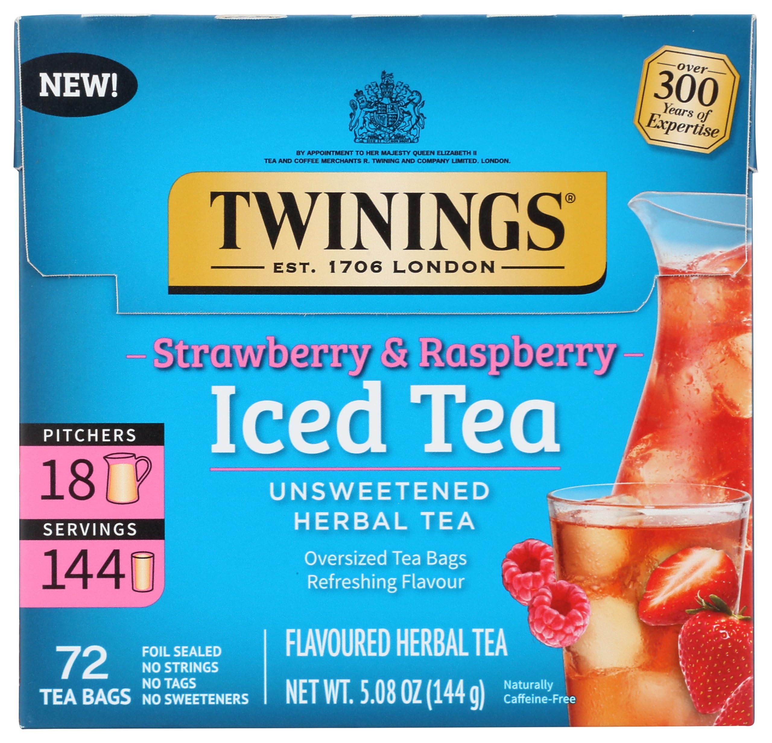 Twinings Twinings Strawberry & Raspberry Herbal Iced Tea Bags, 72 CT