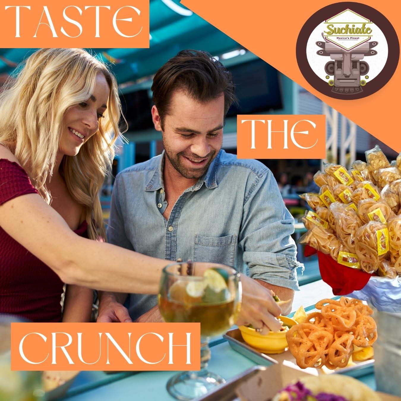 SUCHIATE MEXICO\'S FINEST Mexican Duritos Wheat Snacks Fried Snacks - Chicharrones de Harina (1 Pound Pinwheels/Ruedas (Pack of 1))