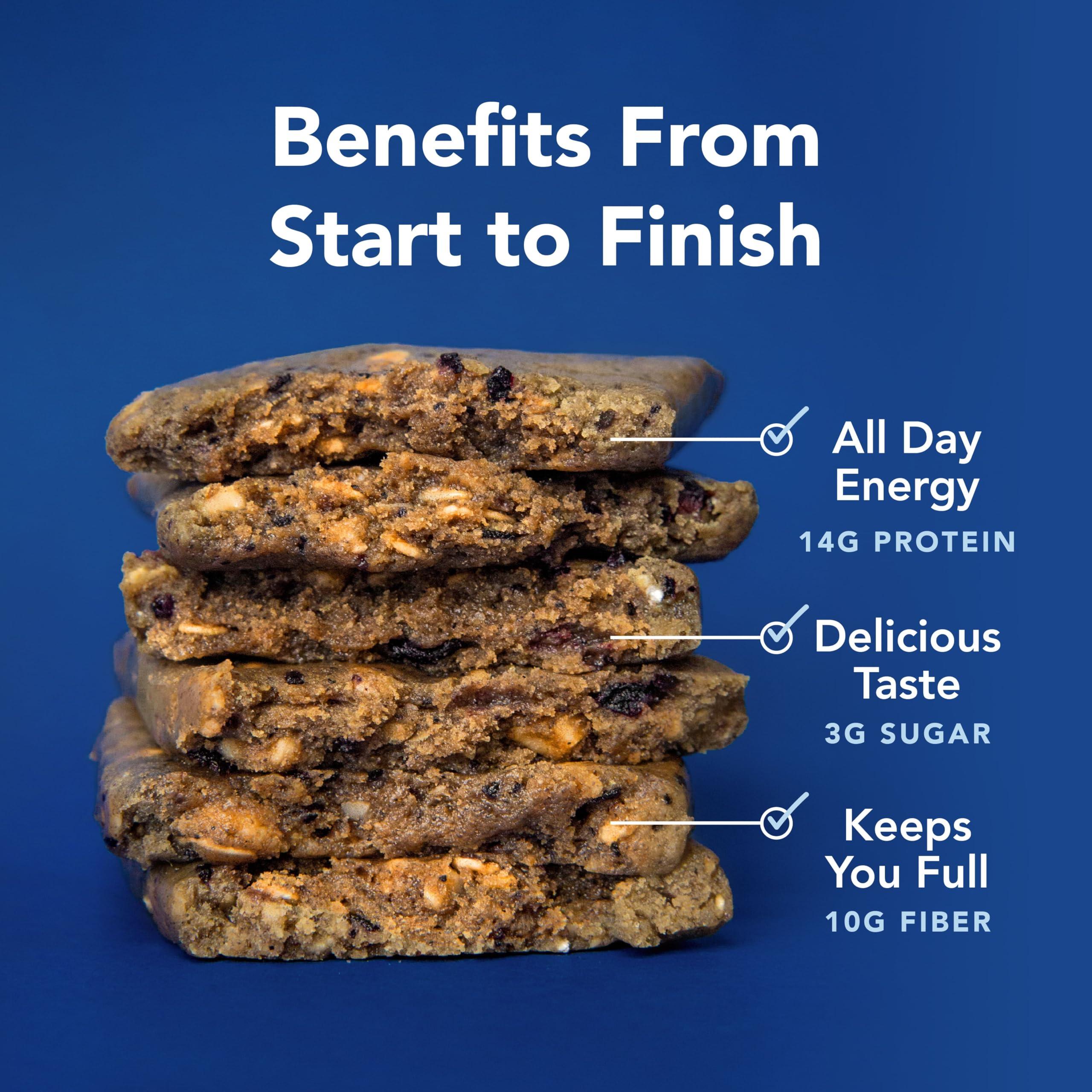 ALOHA ALOHA Organic Plant Based Protein Bars - Blueberry Bars, Vegan, Low Sugar, Gluten-Free, Low Carb, Non-GMO, No Stevia, No Erythritol - 12 Count (Pack of 1)