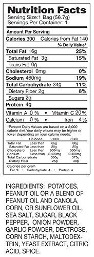 Zapp's Dirty Kettle Potato Chips, Cracked Pepper & Sea Salt, 2 oz. Bag, 25 Count Gluten Free, SkinsOn, Crunchy Chips, Great for Lunches or Snacking on the Go