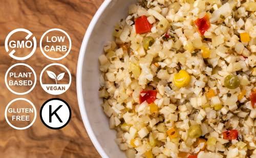 Kitchen & Love Kitchen & Love Hearts of Palm Veggie Rice Stir Fry, Low Carb, Low Calories, Plant Based, Non GMO, Gluten Free Rice Alternative, Vegan, Easy to Prepare Quick Meal 8 Oz (Pack of 3)