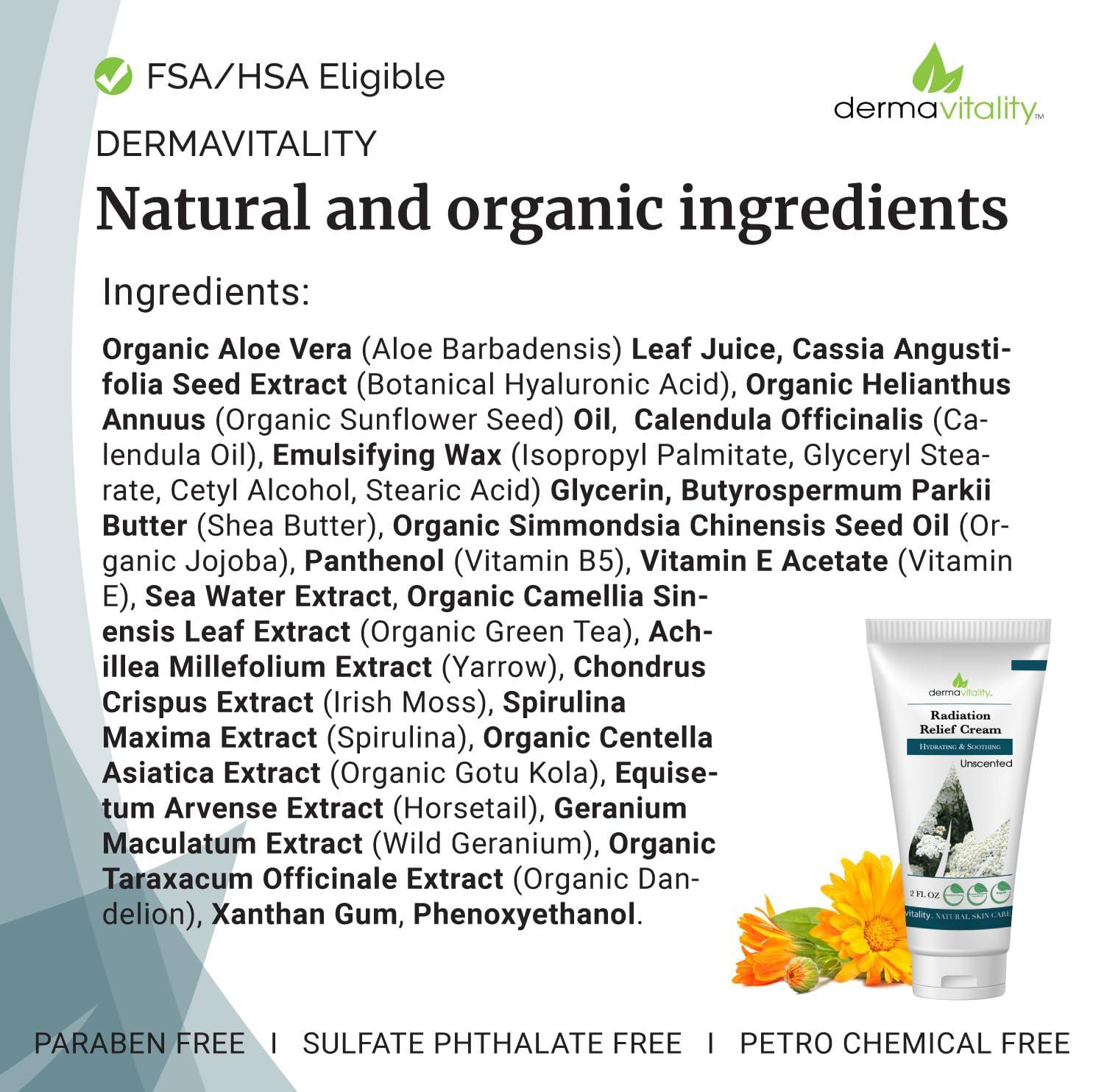 UltimateVitality UltimateVitality Unscented Radiation Burn Relief Cream Calendula Cream for Radiation Patients, Natural, Organic, Paraben, Pthalate Free - 2 Ounces