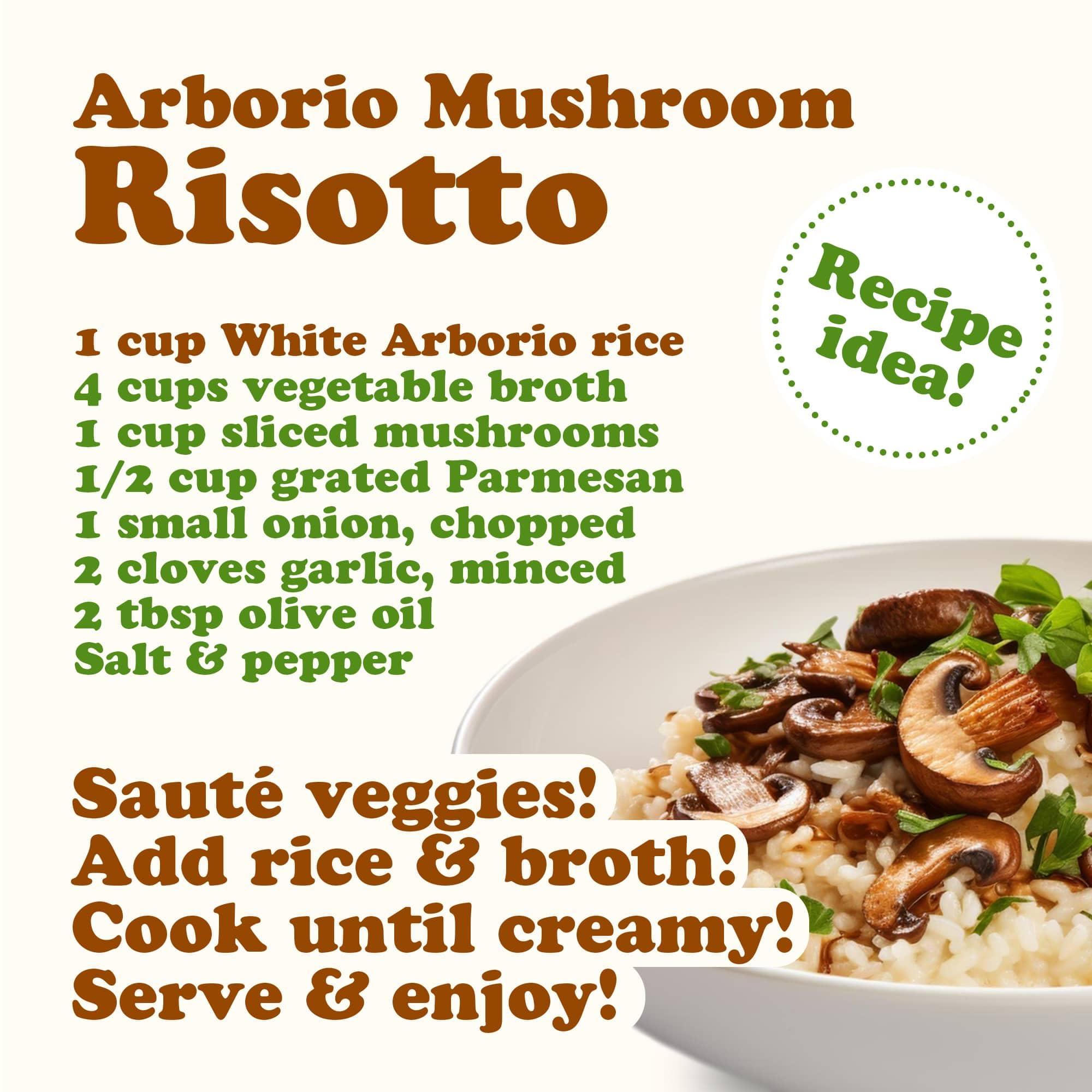 Food to Live Food to Live Italian Arborio Rice, 1 Pound Short Grain White Rice. Gourmet Superfino Grade. Perfect for Creamy Risottos and Culinary Delights. Good Source of Protein. Vegan, Kosher, Bulk