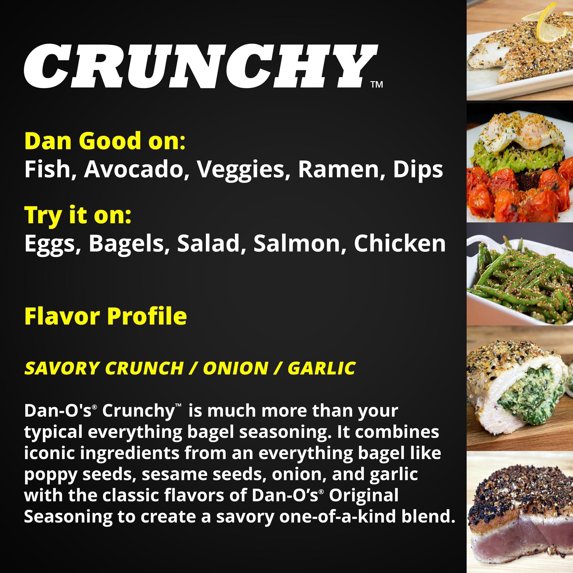 Dan-O's Dan-O\'s Crunchy Seasoning - Great on Chicken, Meats, Veggies, Fish, Snacks, Anything - All-Purpose, All-natural, Sugar Free, Zero Calorie Seasoning for Cooking Anything - Small bottle (3.5 oz)