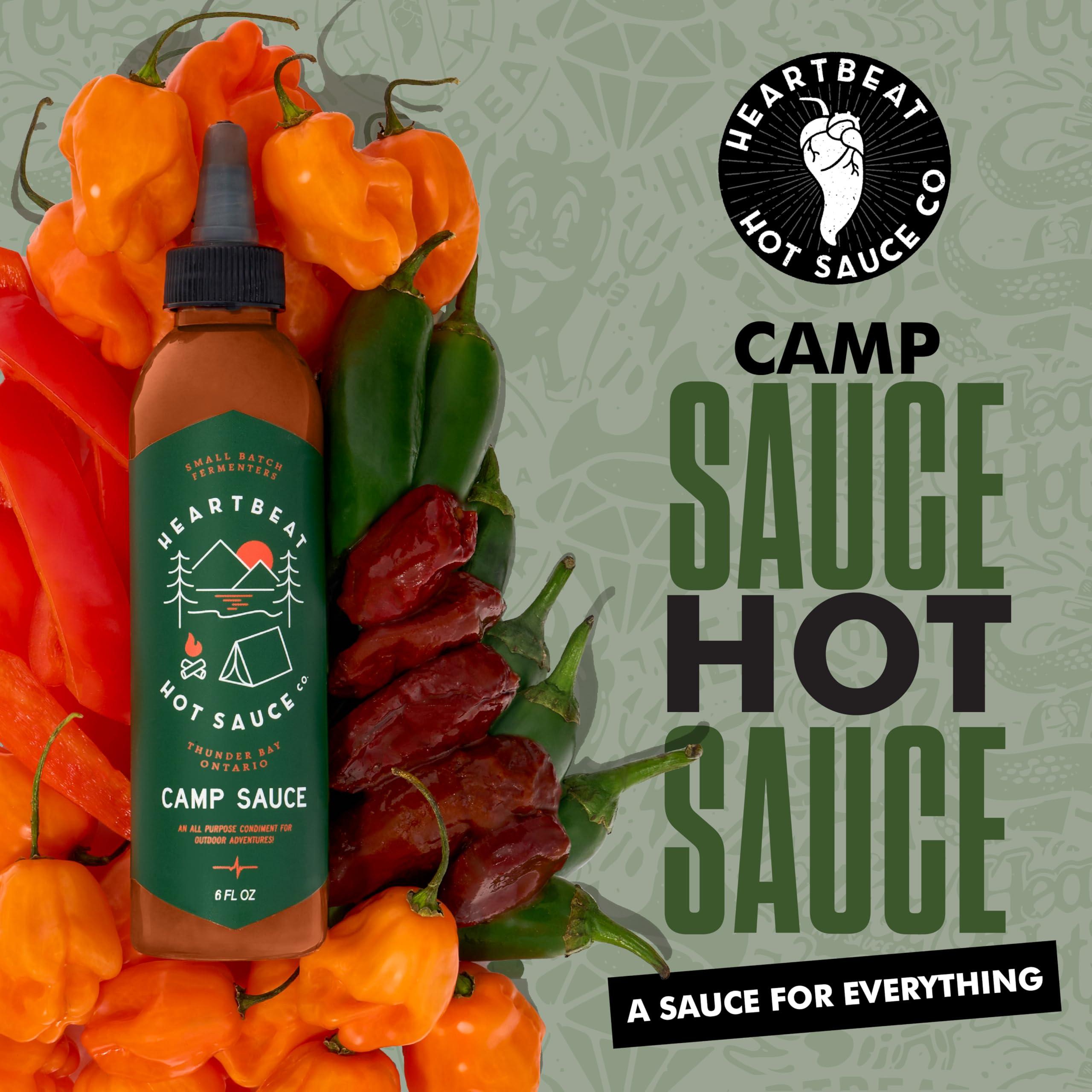Heartbeat Hot Sauce Co. Heartbeat Hot Sauce - Camp Sauce, 6 oz- Small Batch & Handmade, Vegan, Preservative Free
