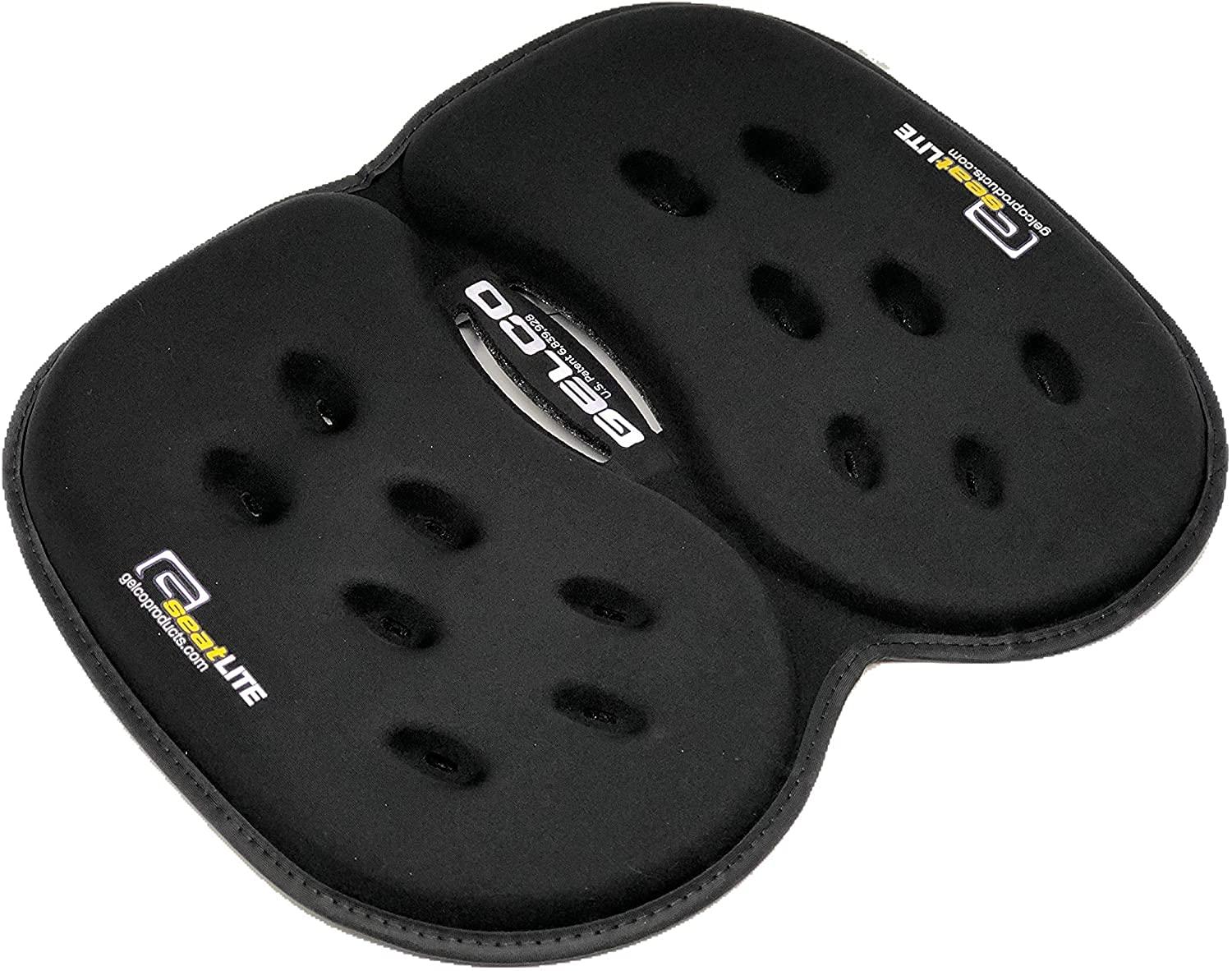 G Seat GSeat Lite Travel Gel and Foam Cushion - for Back Pain, Sciatica, Pressure Relief, and Tailbone Discomfort - Promotes Healthy Posture - Ergonomic Comfort - for Car, Commute, Airplane and Travel