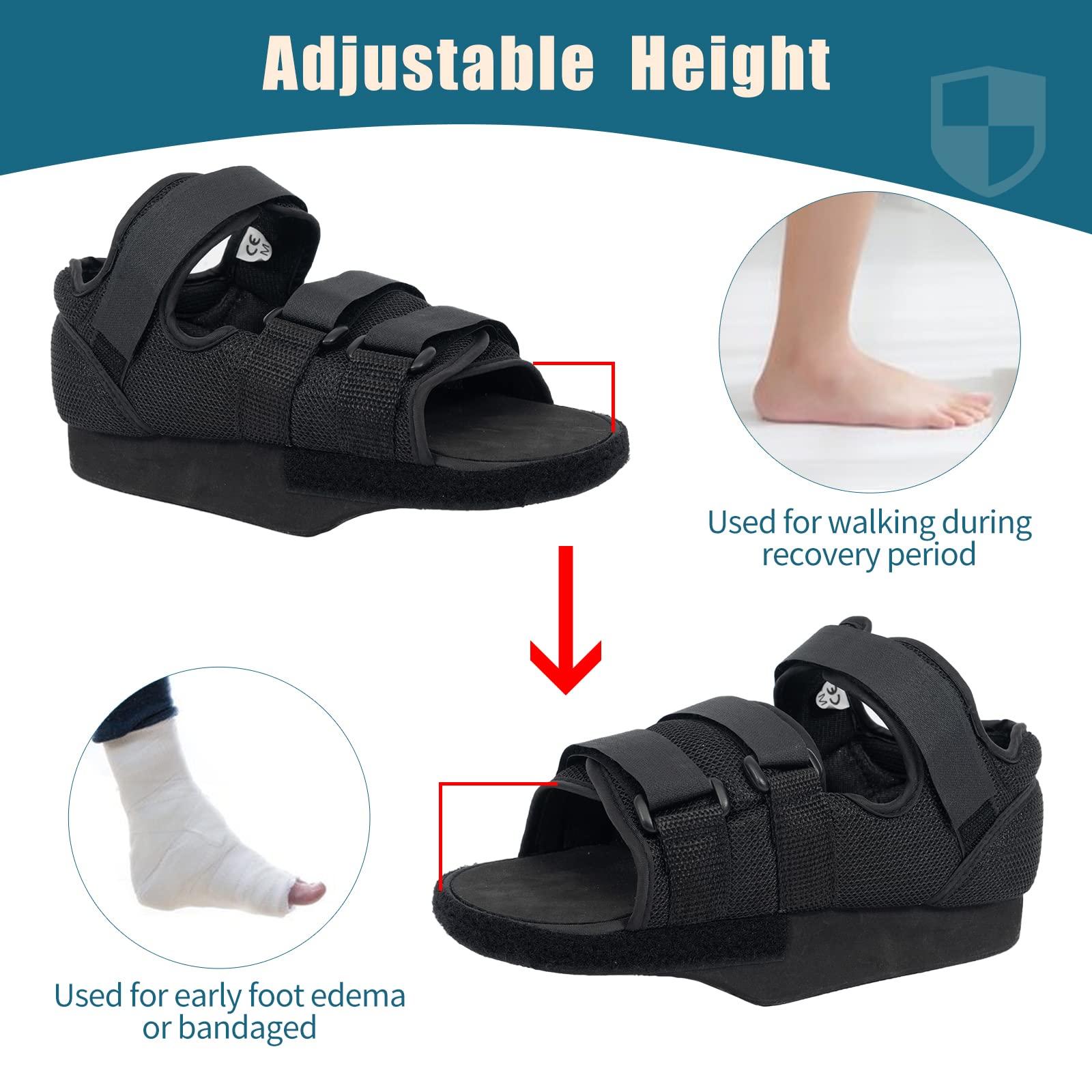 GHORTHOUD GHORTHOUD Forefoot Off-Loading Post Op Shoe Closed Toe Medical Walking Boot for Broken Toe Orthopedic Foot Brace for Post Bunion Hammertoe Surgery Brace (L)