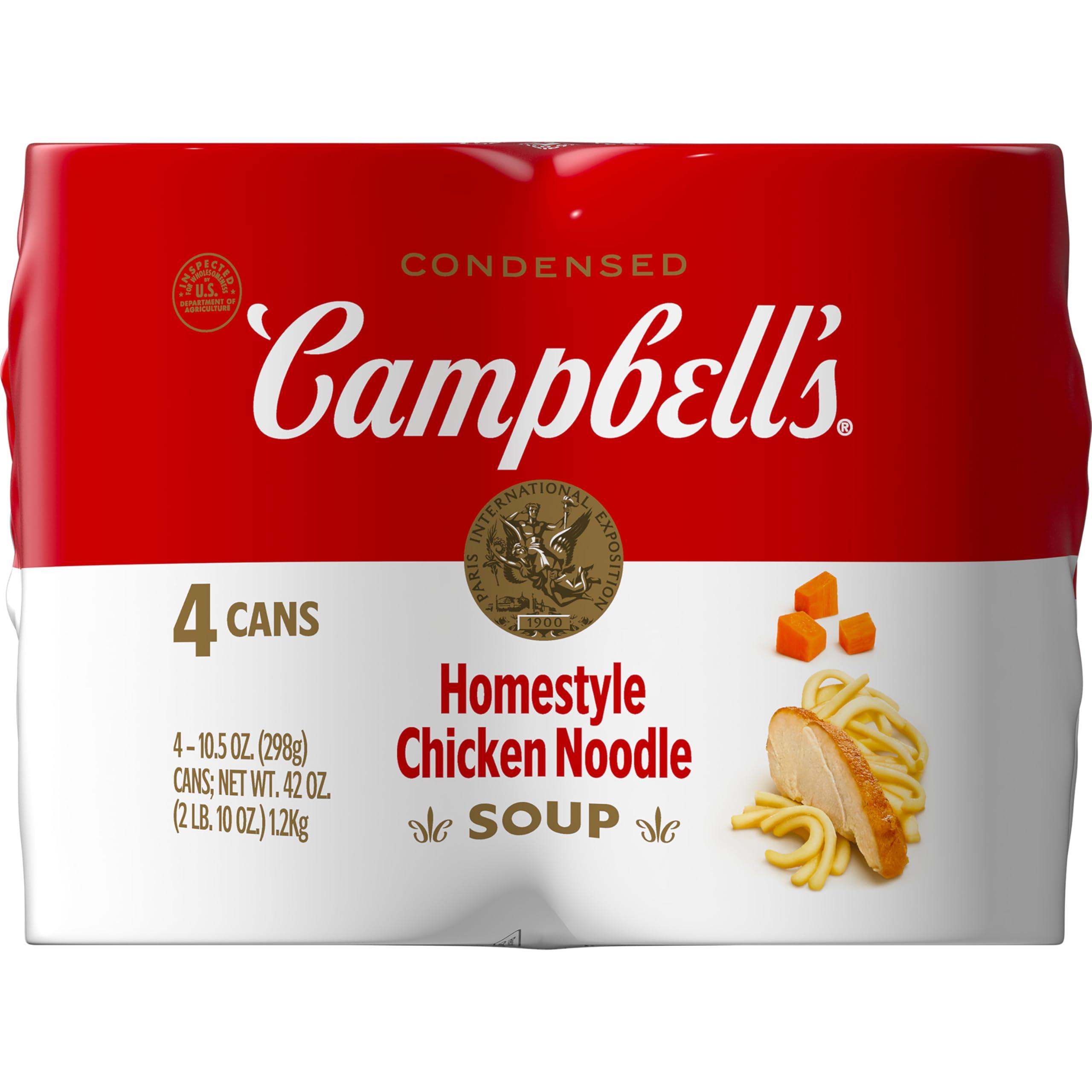 Campbell's Campbell’s Condensed Homestyle Chicken Noodle Soup, 10.5 Ounce Can (Pack of 4)