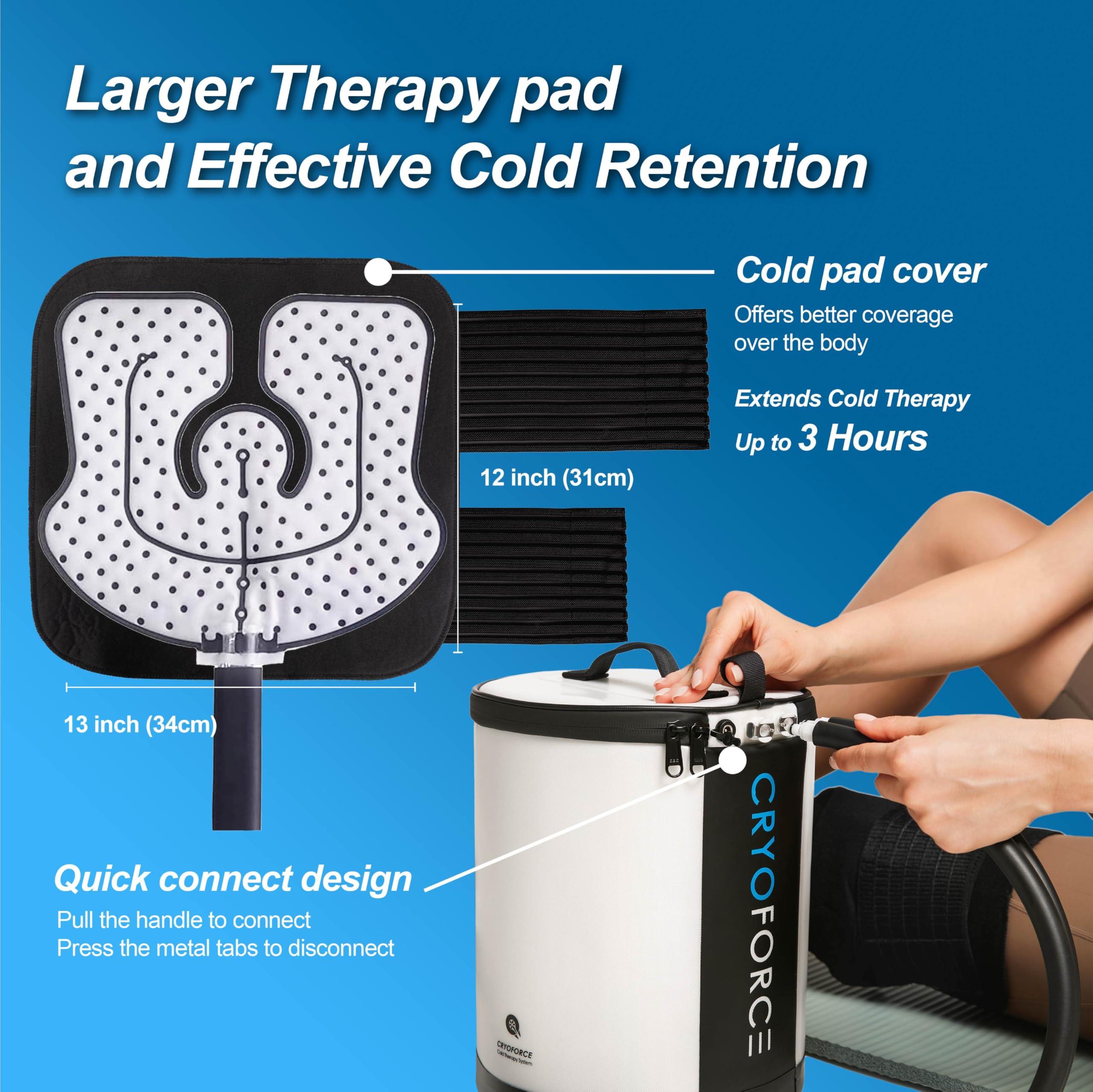 CRYOFORCE CRYOFORCE Home Cold Therapy Machine, Ice Therapy Machine with Smart Timer, Ice Machine for Knee Replacement, ACL, MCL Post-Surgery Recovery, Pain Relief, for Sport Injuries, Sprains, Reduce Swelling