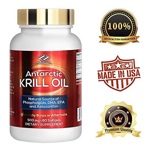 Nu-Health Antarctic Krill Oil Dietary Supplement (500 mg, 60 Softgels)