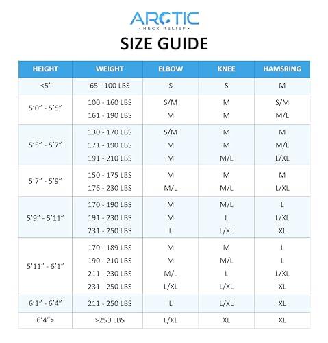 Arctic Neck Relief Two Pack - Cold Therapy Compression Ice Sleeve, Knee Ice Pack Wrap for Injuries, Elbow, Quad & Hamstring Relief, Flexible & Reusable Cold Wrap Recovery for Meniscus, ACL, MCL, Ice & Heat Therapy