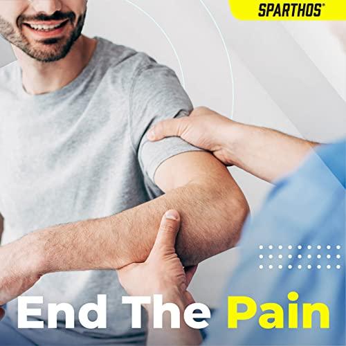 Sparthos Sparthos Elbow Compression Sleeves (Pair) – Tendonitis Elbow Brace Golfer's Tennis Elbow Support for Men and Women – Arm Injury Recovery & Prevention Biceps Triceps Joint Pain Relief (Beige-M)