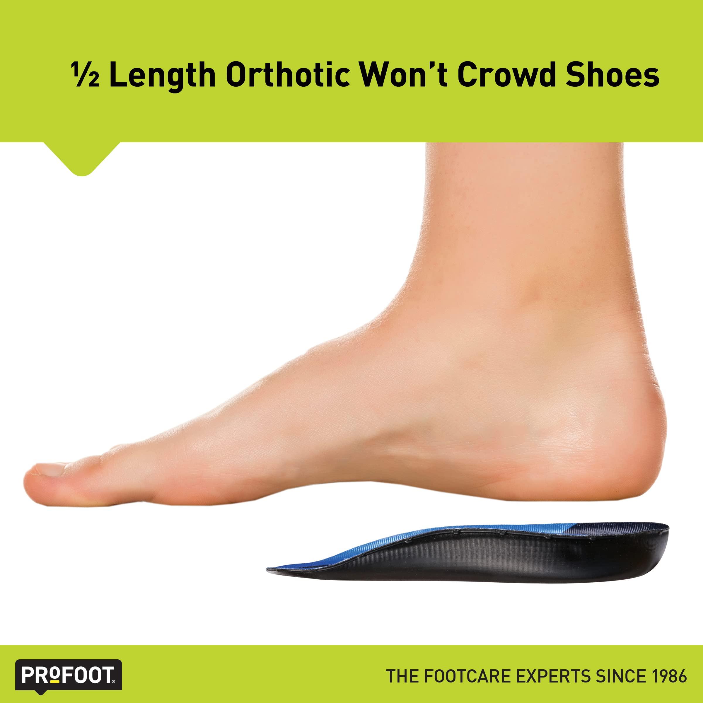 PROFOOT Profoot Orthotic Insoles for Plantar Fasciitis & Heel Pain, Men\'s 8-13, 1 Pair