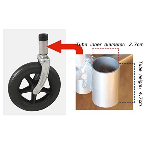 Wheelchair wheels A Wheelchair Accessories Front Fork Front Wheel Assembly with Bearing Manual Wheelchair Steering Wheels 8 Inch Front Small Wheels (Color : Black)