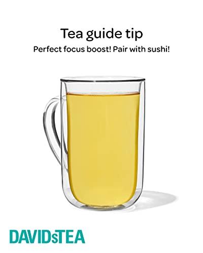 DAVIDsTEA DAVIDsTEA Organic Japanese Sencha Sachets Tea Bags, Premium Green Tea in 65 Sachet Tea Bags, 97.5 g / 3.43 oz