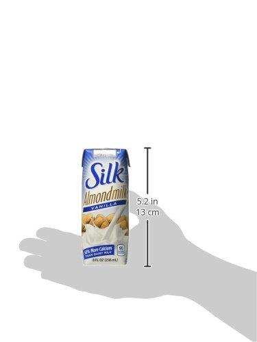 Silk Silk Almond Milk, Vanilla, 8 Ounce (Pack of 12)